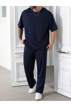 Erkek Bisiklet Yaka Pijama Takımı - Lacivert - 3