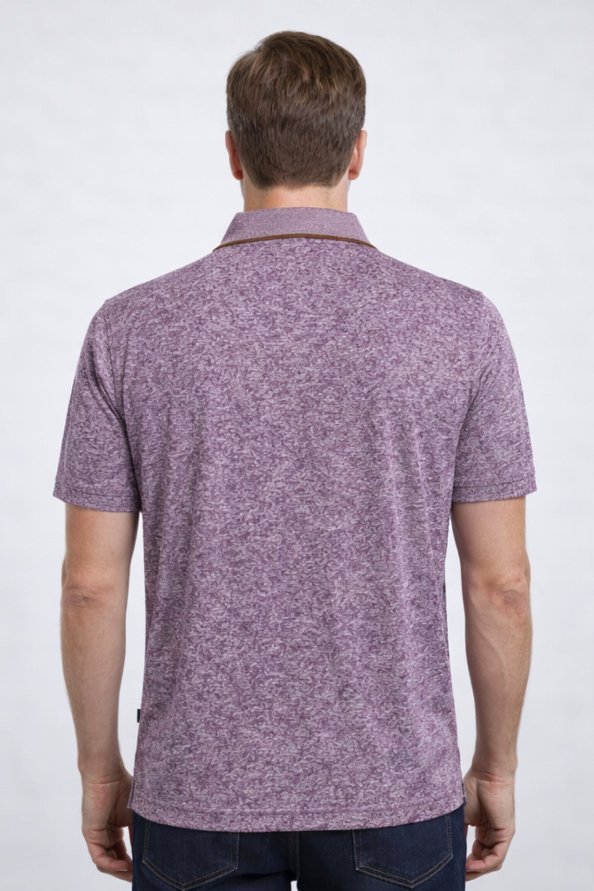 Erkek Polo Yaka Baba Grubu Kısa Kollu Tişört Regular Fit Yazlık - Pembe - 3