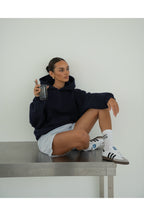 Basic Baskısız Düz Okul Sweatshirt - Lacivert - 3