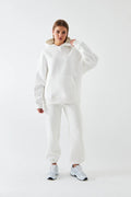 Kadın Oversize Basic Eşofman Takımı - Beyaz - 1