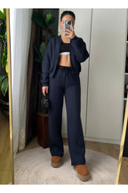 Kadin Casual Bomber Takim - Lacivert - 1