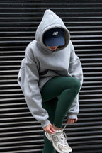 Kadin 3 İ̇pli̇k Kapşonlu Kanguru Cep Sweatshi̇rt - Gri - 3