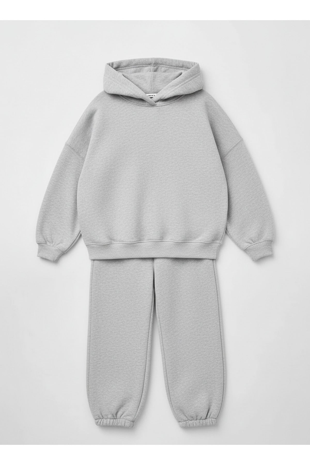 Çocuk Unisex 3 İ̇pli̇k Şardonlu Rahat Kesi̇m Kişlik Eşofman Takimi - Grimelaj - 3