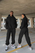 Çiftlere Özel (tekli̇) Oversize Couple Eşofman Takımı - Siyah - 1