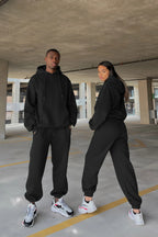 Çiftlere Özel (tekli̇) Oversize Couple Eşofman Takımı - Siyah - 1