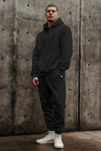 Kadin 3i̇pli̇k Oversi̇ze Basi̇c Kapşonlu Eşofman Takimi - Bej - 3