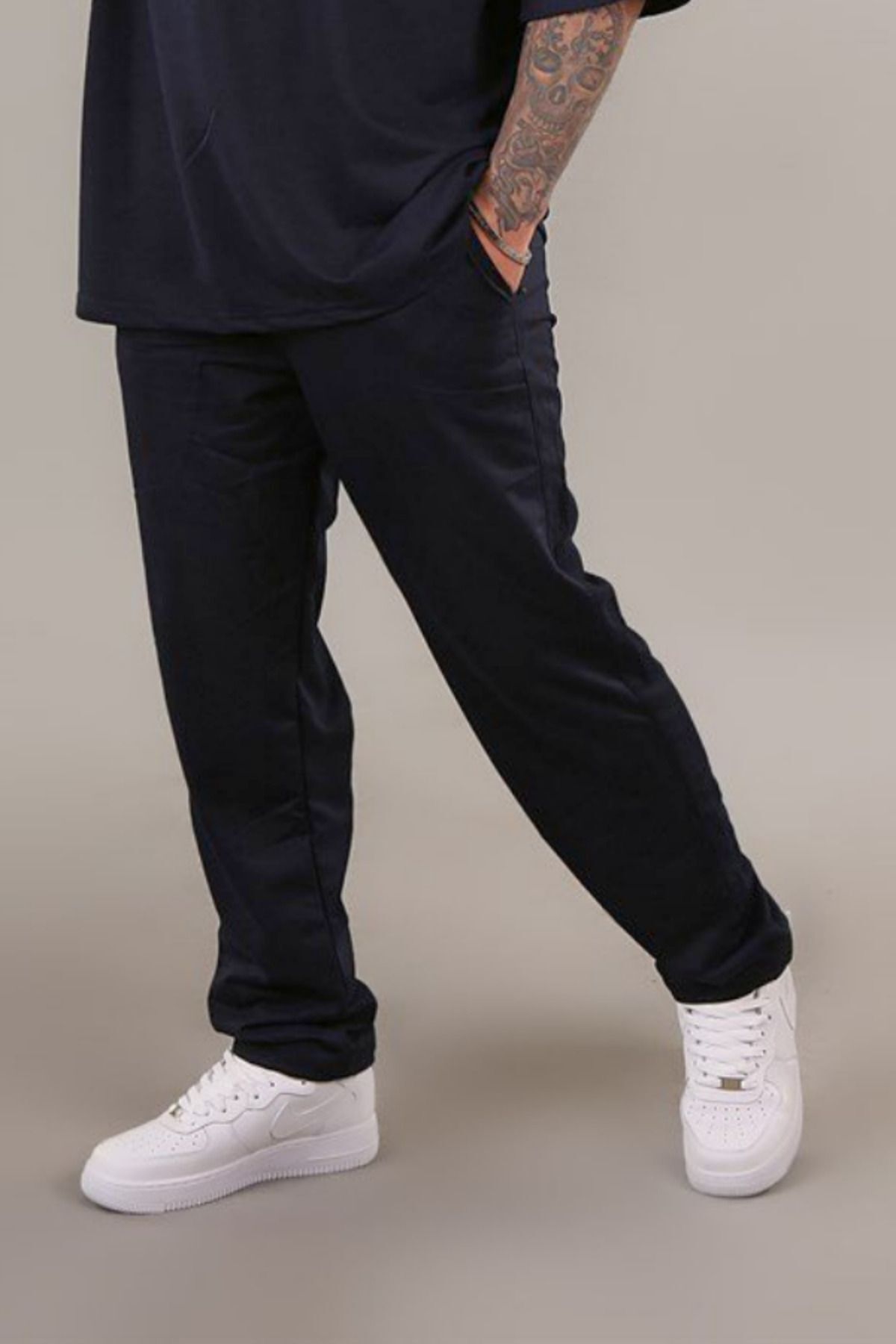Erkek Penye Rahat Kalıp Salaş Dökümlü Tek Alt Yazlık - ANTRASİT - 3