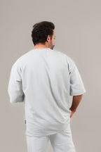 Erkek Oversize Comfort Penye T-shirt - Beyaz - 3