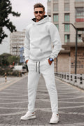 Erkek Oversi̇ze Jogger Beyaz Eşofman Takimi - WHİTE - 1