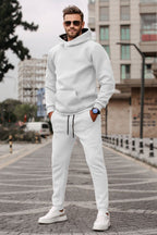 Erkek Oversi̇ze Jogger Beyaz Eşofman Takimi - WHİTE - 1