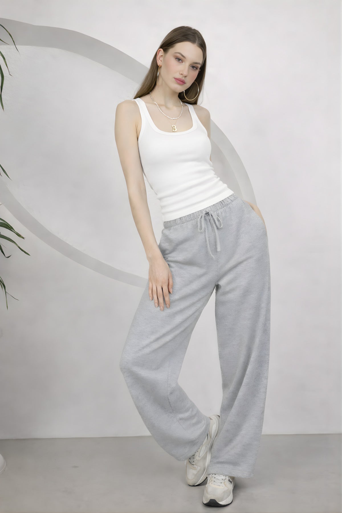 Kadin Fi̇ti̇lli̇ Kalin Askili Esnek Body Atlet - Beyaz - 3