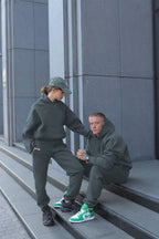 Unisex 3 İ̇pli̇k Şardonlu Çi̇ftleri̇n Kullanimina Uygun Jogger Eşofman Takimi (tekli̇) - Duman Mavisi - 1