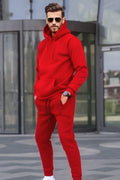 Erkek Oversi̇ze Kalin Kişlik Eşfoman Takimi - RED - 1