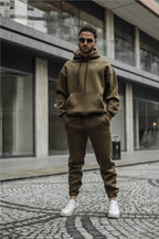 Erkek Özel Seri̇ Baybayan Streetwear Eşofman Takimi - Haki - 2