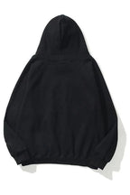Unisex Düz Renkli Oversize Kapşonlu Hoodie Pamuklu Siyah Sweatshirt - Siyah - 2