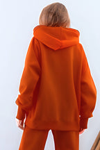 Kadın Esnek Rahat Kalıp Basic Model Sweatshirt - Turuncu - 4