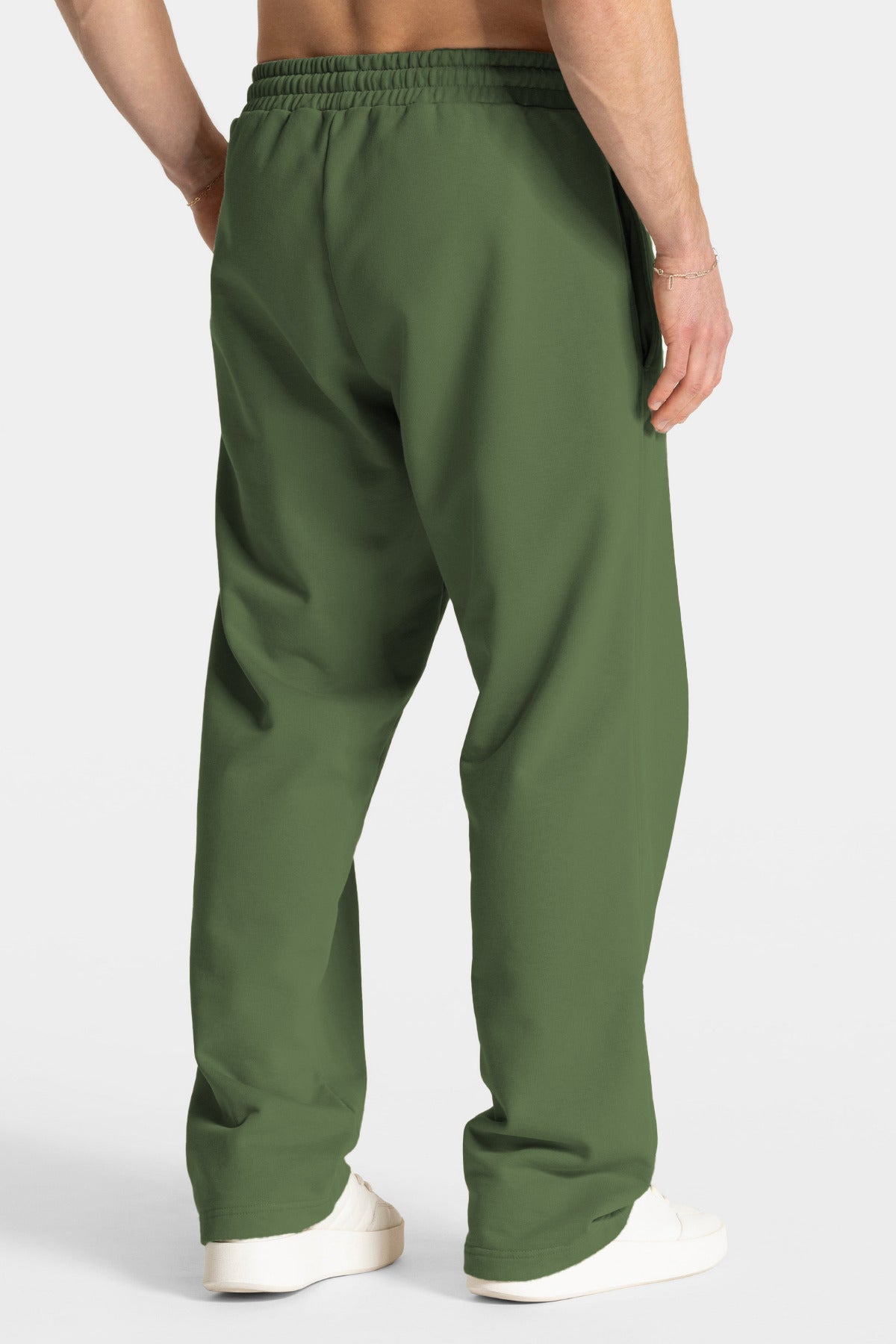 Erkek Kısa Kollu Basic Oversize Eşofman Takımı - Yeşil - 3