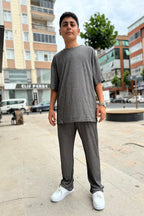Erkek Bol Çi̇zgi̇li̇ Yazlik Rahat Oversi̇ze Kisa Kollu Eşofman Takimi - Çok Renkli - 4