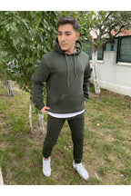 Unisex Haki Yeşil Şardonlu Eşofman Takımı - HAKİ YEŞİL - 1