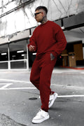 Erkek Oversize Alt Üst Takım - Bordo - 1