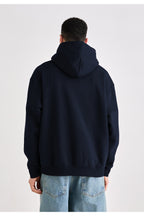 Erkek Düz Okul Lise Hoodie Sweatshirt - Lacivert - 4