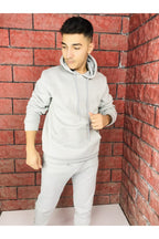 Unisex Gri Şardonlu Eşofman Takımı - Gri - 7
