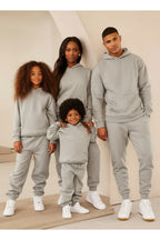 Unisex Anne Baba Çocuk 3 İ̇pli̇k Şardonlu Eşofman Takimi Kombi̇ni̇ (tekli̇ Ürün) - Gri Melanj - 1