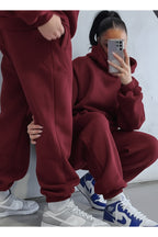 Unisex Çi̇ftleri̇n Kullanimina Uygun 3 İ̇pli̇k Eşofman Takimi (tekli̇) - Bordo - 2
