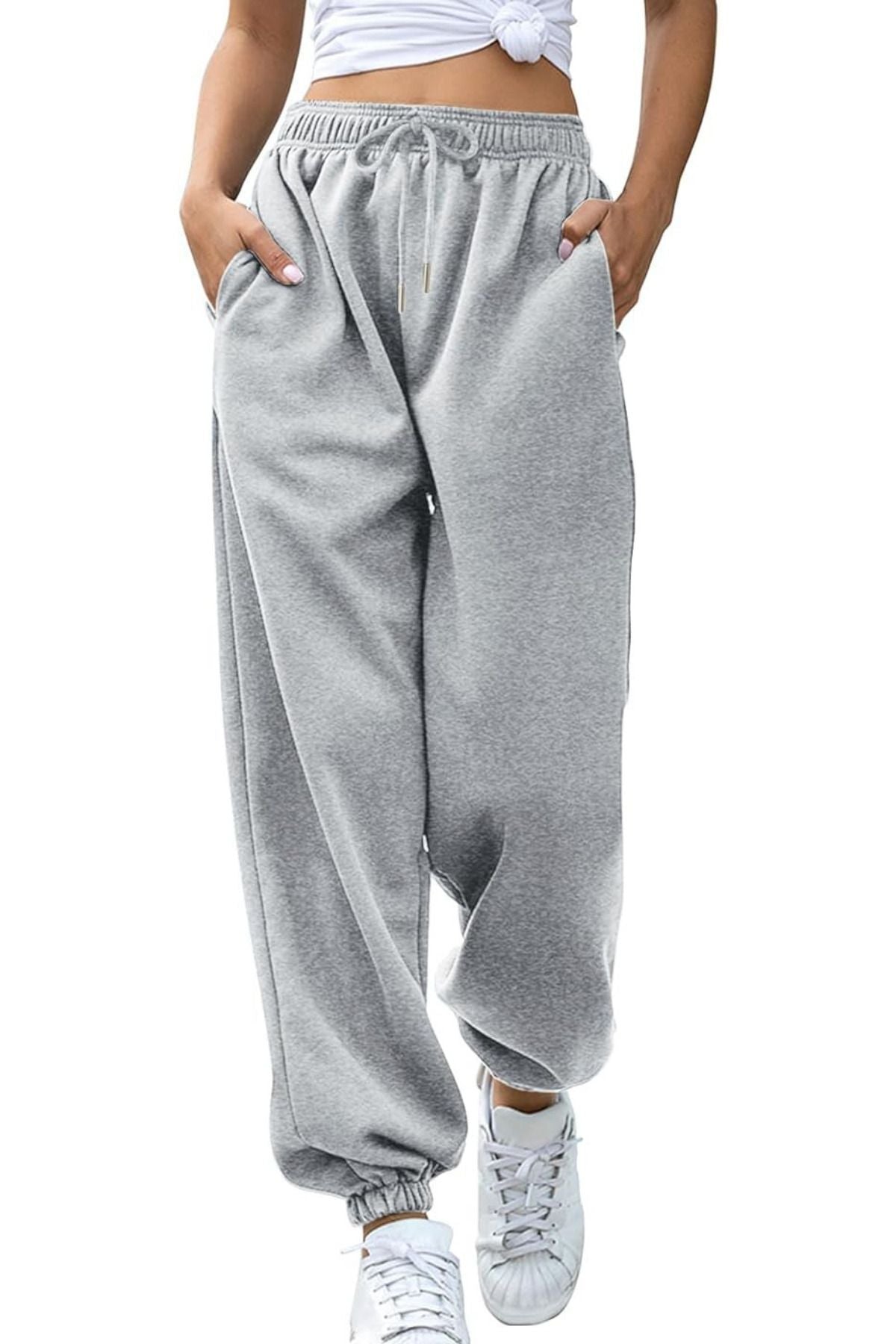 Kadın Gray/gri Jogger Eşofman Altı - Gri - 3