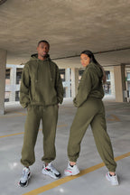 Çiftlere Özel (tekli̇) Oversize Couple Eşofman Takımı - Haki - 1