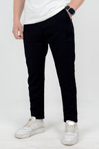 Erkek Lise Boy Spor Model Cepli Kumaş Okul Pantolonu - Siyah - 1