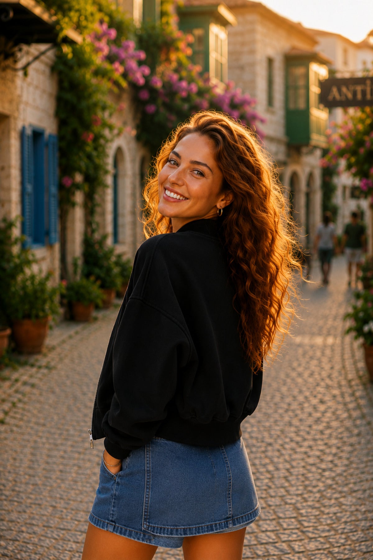 Kadın Fermuarlı Oversize Bomber Basic Mevsimlik Günlük Ceket - Siyah - 4