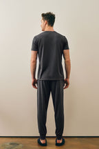 Erkek Antrasit Yazlık Relaxed Pijama Takımı - ANTRASİT - 4