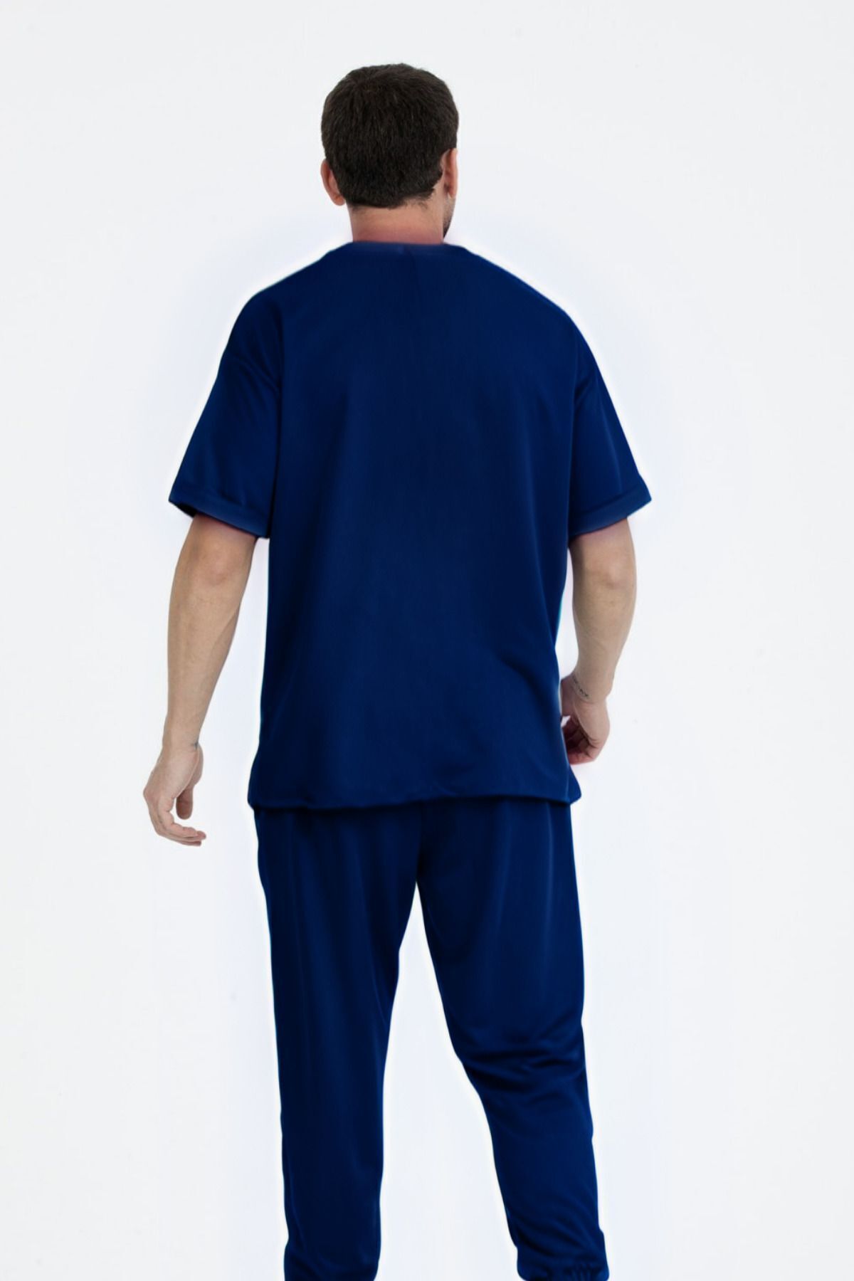Erkek Kısa Kollu Pijama Takımı Bisiklet Yaka Bisiklet Yaka - Lacivert - 2