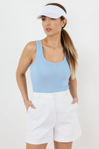 Kadın Bebe Mavi̇ Fitilli Kalın Askılı Basic Örme Atlet - BEBE MAVİ - 3