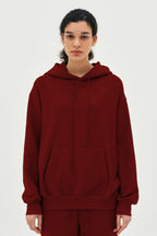 Unisex 3 İ̇pli̇k Şardonlu Oversi̇ze Çi̇ftleri̇n Kullanimina Uygun Eşofman Takimi (tekli̇) - Bordo - 2
