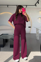 Kadın Trend Model Yazlık Alt Üst Takım - Mor - 1