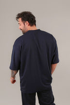 Erkek Oversize Comfort Penye T-shirt - ANTRASİT - 4