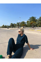 Kadın Günlük Basic Model Fitilli Takım - Lacivert - 2
