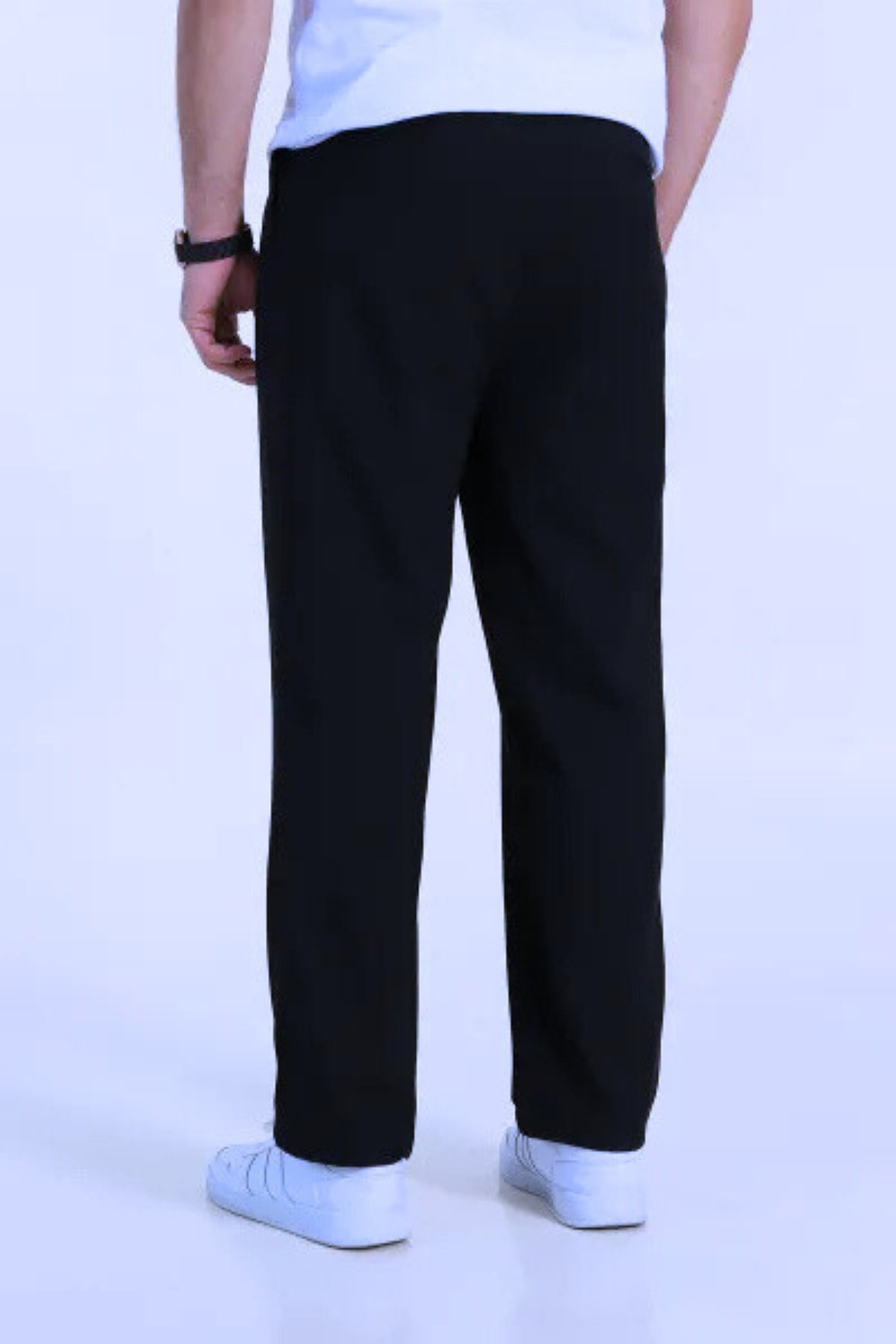 Erkek Genç Boy Likralı Kaliteli Kumaş Okul Pantolonu - Lacivert - 3