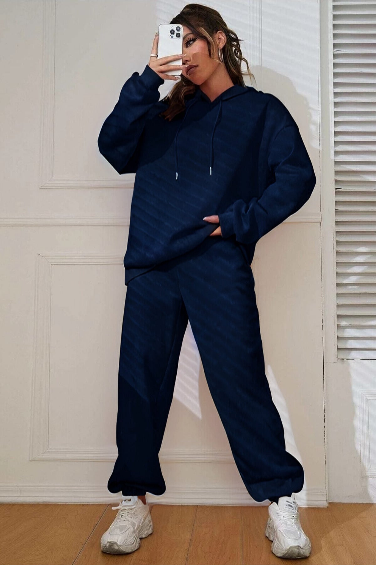 Kadin Oversi̇ze Jogger Eşfoman Takimi - Lacivert - 3