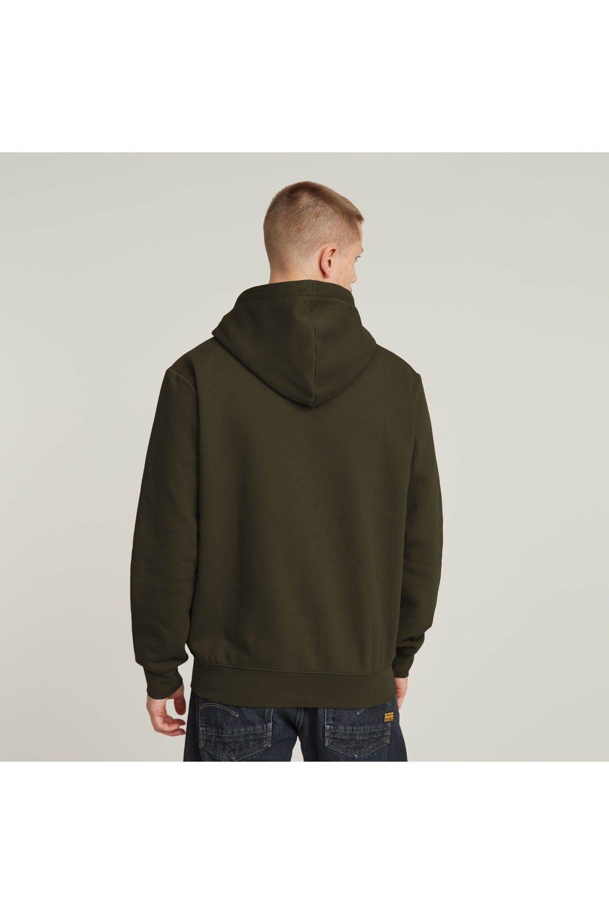 Erkek Haki̇ 3i̇plik Polarlı Kapşonlu Oversize Sweatshirt Hırka - Haki - 2