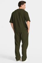 Erkek Kısa Kollu Basic Oversize Eşofman Takımı - Haki - 2