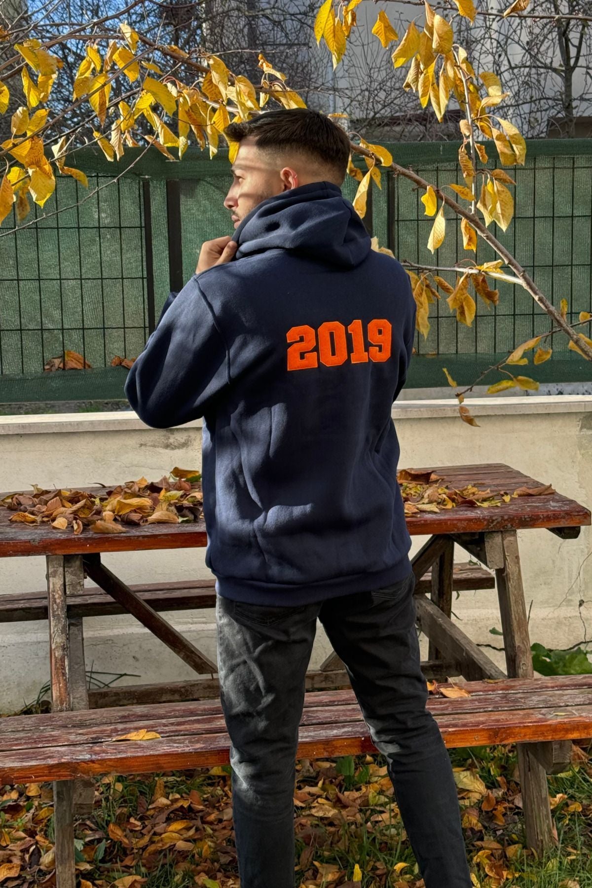 Erkek Kapşonlu Nakişli Oversi̇ze Kolej Sweatshi̇rt - ASAL - 4