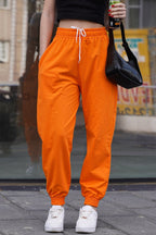 Kadın Turuncu Jogger Yüksek Bel Eşofman Altı Sweatpants - Orange - 3