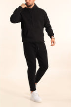 Erkek Eşofman Takımı Siyah Jogger - Siyah - 1