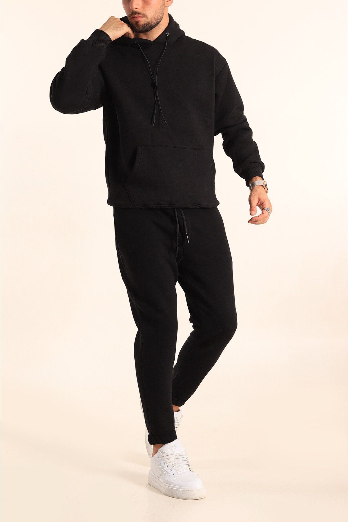 Erkek Eşofman Takımı Siyah Jogger - Siyah - 1