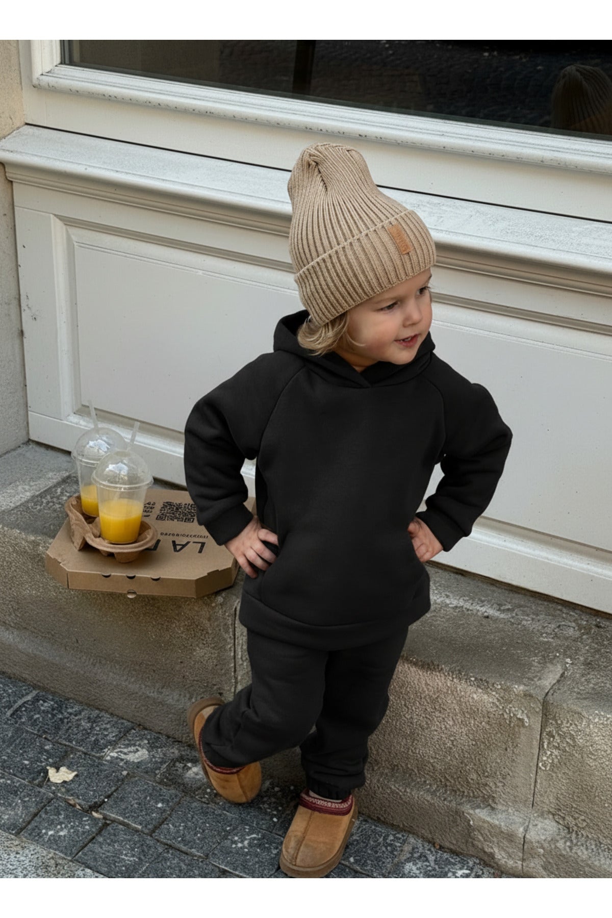 Unisex Ai̇le Kombi̇ni̇ Eşofman Takimi (tekli̇) - Siyah - 3