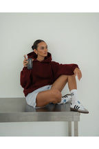 Basic Baskısız Düz Okul Sweatshirt - Bordo - 3
