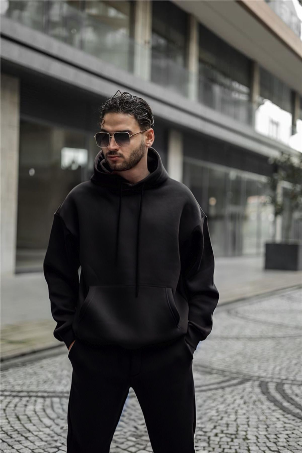 Baybayan Özel Seri̇ Kapşonlu Hoodi̇e Streetwear Sweatshi̇rt - Siyah - 2